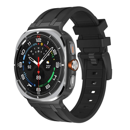 For Samsung Galaxy Watch Ultra 47mm / Ultra 2025 AP Series Liquid Silicone Watch Band(Black) by bashfashion
