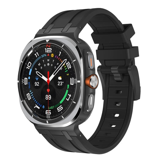 For Samsung Galaxy Watch Ultra 47mm / Ultra 2025 AP Series Liquid Silicone Watch Band(Black) by bashfashion