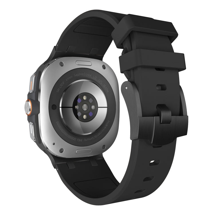 For Samsung Galaxy Watch Ultra 47mm / Ultra 2025 AP Series Liquid Silicone Watch Band(Black) by bashfashion