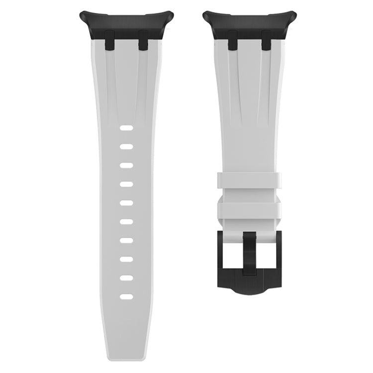 For Samsung Galaxy Watch Ultra 47mm / Ultra 2025 AP Series Liquid Silicone Watch Band(Black White) by bashfashion