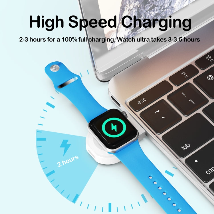 For Apple Watch Series A13 Portable Wireless Charger(White) by bashfashion