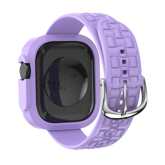 For Apple Watch Ultra 3 / 2 / 1 49mm TPU Case Integrated Watch Band(Purple) by bashfashion