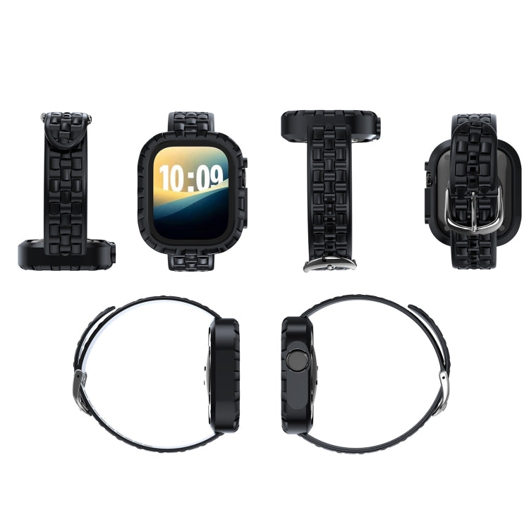 For Apple Watch Ultra 3 / 2 / 1 49mm TPU Case Integrated Watch Band(Black) by bashfashion