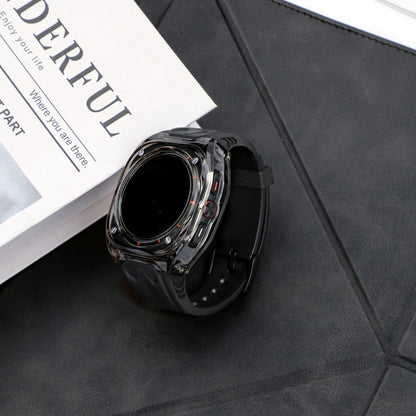 For Samsung Galaxy Watch Ultra 47mm / Ultra 2025 Modified PC Hybrid TPU Watch Case Band(Black Clear Black) by bashfashion