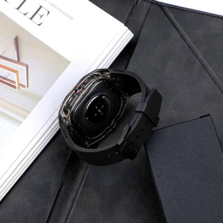 For Samsung Galaxy Watch Ultra 47mm / Ultra 2025 Modified PC Hybrid TPU Watch Case Band(Black Clear Black) by bashfashion