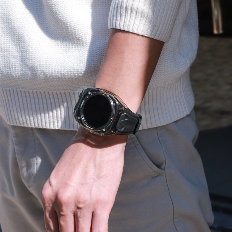 For Samsung Galaxy Watch Ultra 47mm / Ultra 2025 Modified PC Hybrid TPU Watch Case Band(Black Clear Black) by bashfashion