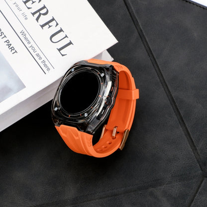 For Samsung Galaxy Watch Ultra 47mm / Ultra 2025 Modified PC Hybrid TPU Watch Case Band(Orange Clear Black) by bashfashion