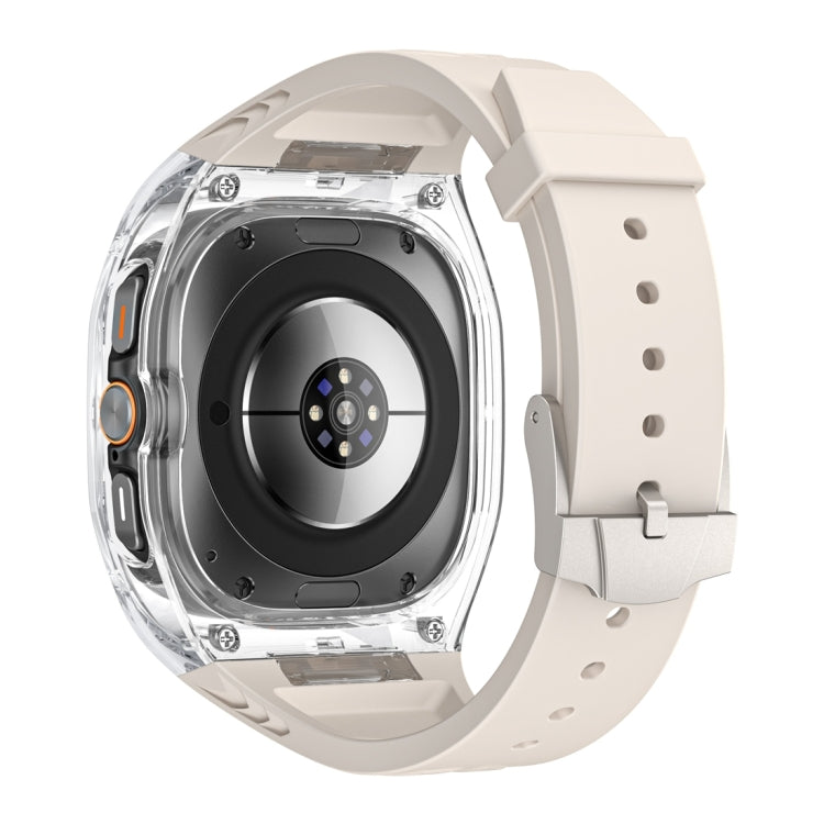 For Samsung Galaxy Watch Ultra 47mm / Ultra 2025 Modified PC Hybrid TPU Watch Case Band(Starlight Transparent) by bashfashion