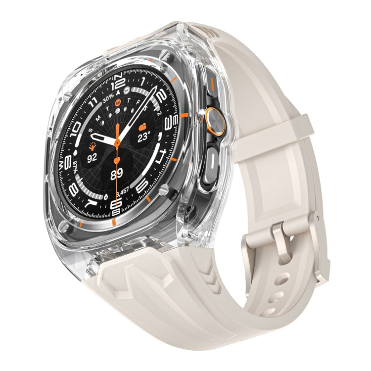 For Samsung Galaxy Watch Ultra 47mm / Ultra 2025 Modified PC Hybrid TPU Watch Case Band(Starlight Transparent) by bashfashion