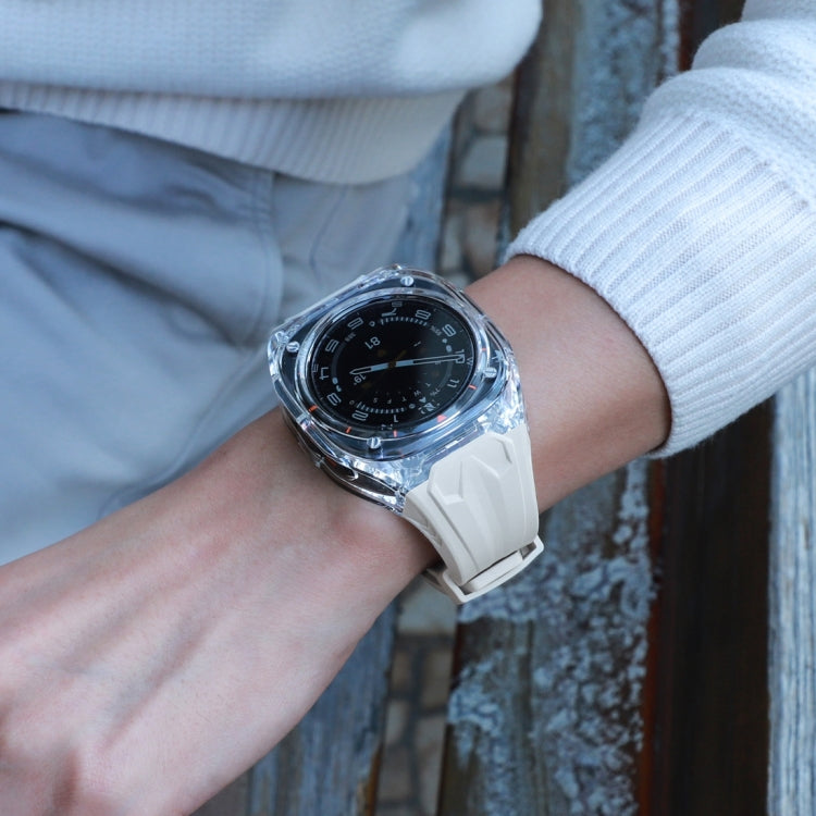 For Samsung Galaxy Watch Ultra 47mm / Ultra 2025 Modified PC Hybrid TPU Watch Case Band(Starlight Transparent) by bashfashion