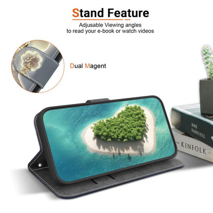 For iPhone 16e Crystal Texture Colored Drawing Leather Phone Case(Sika Deer) by bashfashion