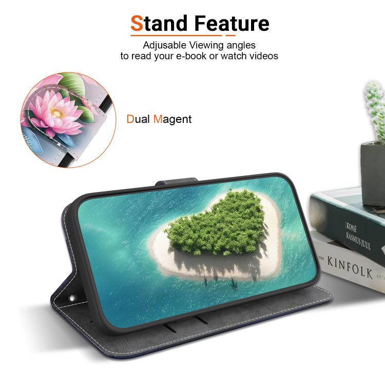 For iPhone 16e Crystal Texture Colored Drawing Leather Phone Case(Lotus) by bashfashion