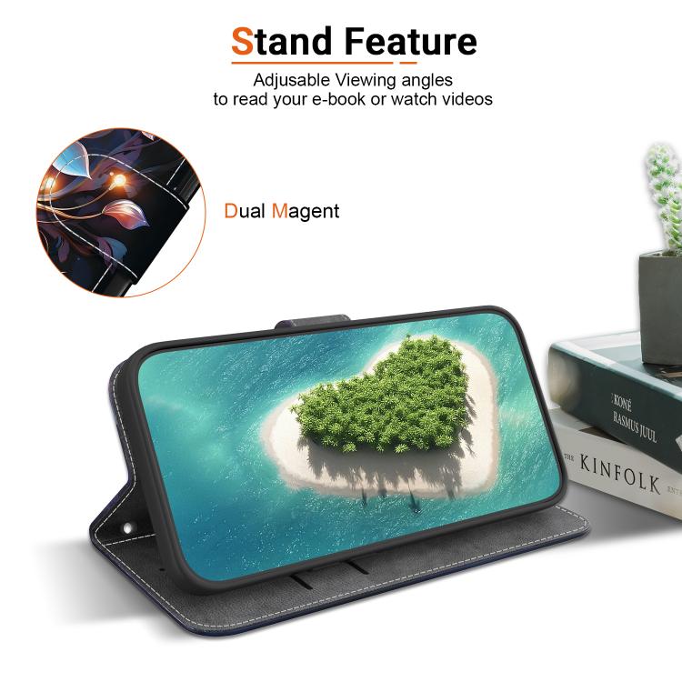 For iPhone 16e Crystal Texture Colored Drawing Leather Phone Case(Little Lantern Flower) by bashfashion