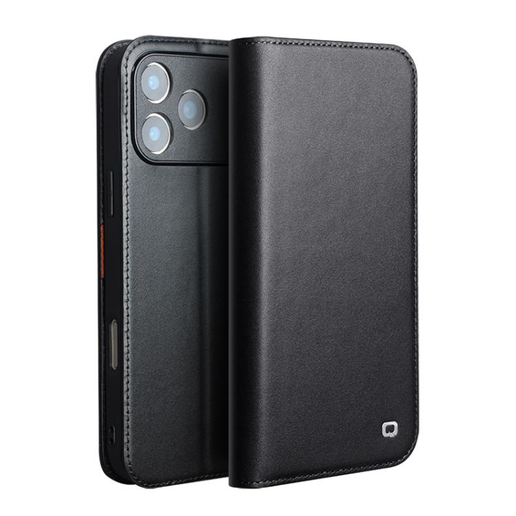 For iPhone 17 Pro Max QIALINO Classic Gen2 Genuine Leather Phone Case(Black) by QIALINO