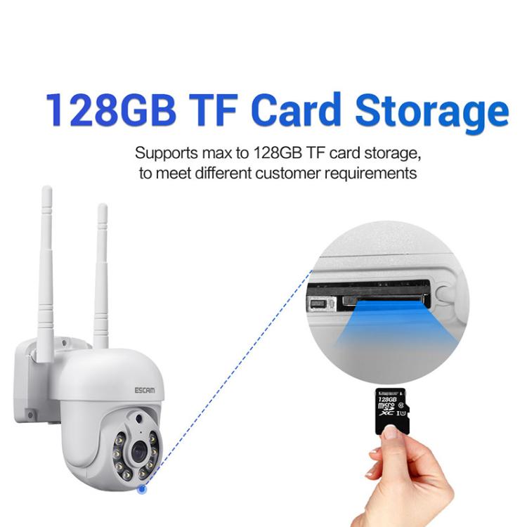 ESCAM WNK710 3MP HD Motion Detection WiFi Intelligent Dual-light Source Camera, EU Plug(White) by ESCAM