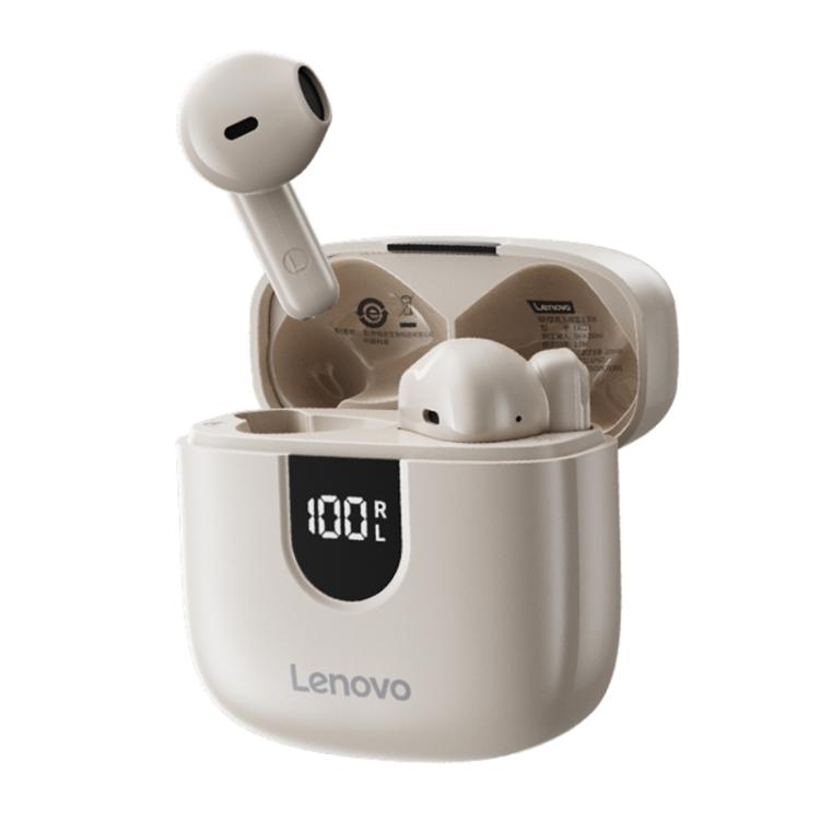 Original Lenovo EA120 Simple Semi-In-Ear True Wireless Bluetooth Earphones(Rock White) by Lenovo