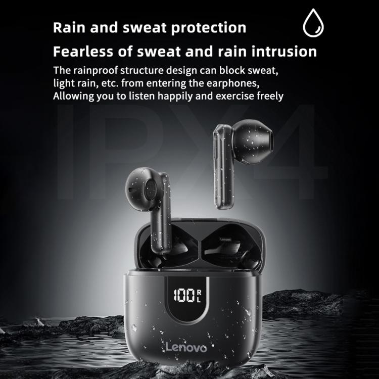 Original Lenovo EA120 Simple Semi-In-Ear True Wireless Bluetooth Earphones(Rock White) by Lenovo