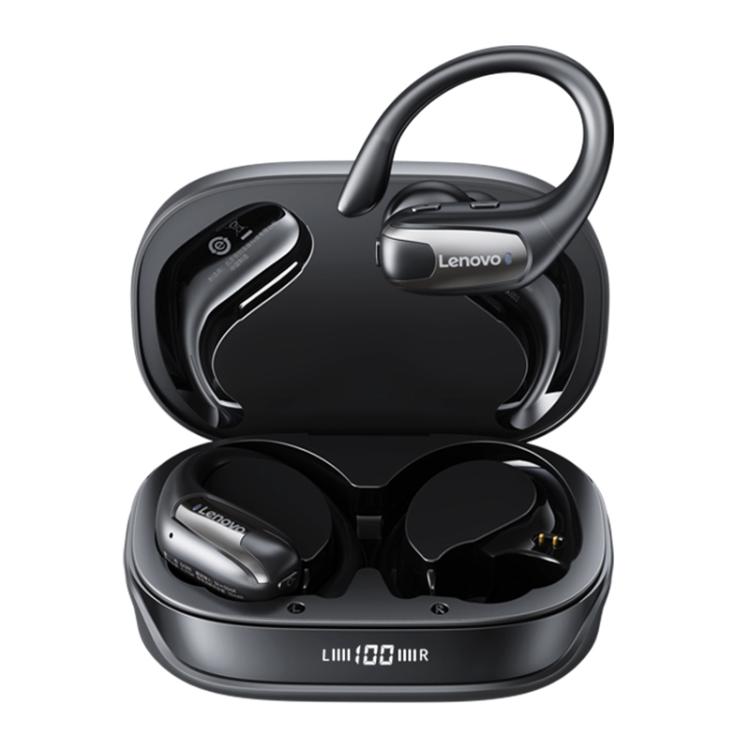 Original Lenovo EA305 Ear-mounted Digital Display True Wireless Bluetooth Earphones(Black) by Lenovo