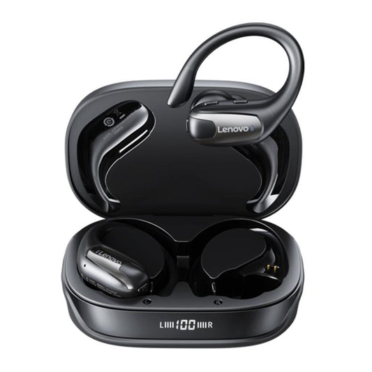 Original Lenovo EA305 Ear-mounted Digital Display True Wireless Bluetooth Earphones(Black) by Lenovo