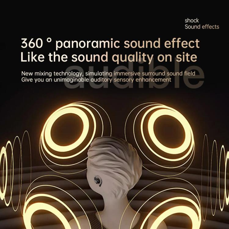 Original Lenovo EA305 Ear-mounted Digital Display True Wireless Bluetooth Earphones(Rock White) by Lenovo