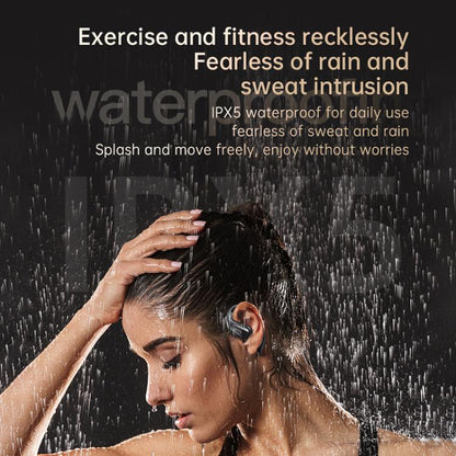 Original Lenovo EA305 Ear-mounted Digital Display True Wireless Bluetooth Earphones(Rock White) by Lenovo