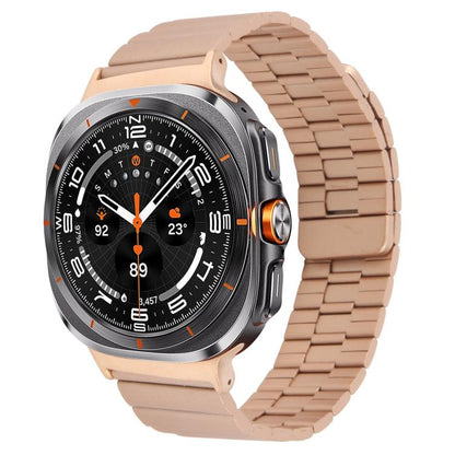 For Samsung Galaxy Watch Ultra 47mm / Ultra 2025 Bamboo Stainless Steel Magnetic Watch Band(Rose Gold) by bashfashion