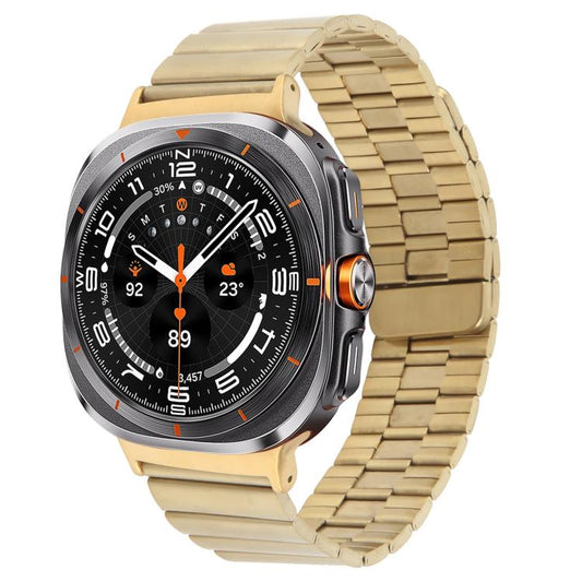 For Samsung Galaxy Watch Ultra 47mm / Ultra 2025 Bamboo Stainless Steel Magnetic Watch Band(Gold) by bashfashion