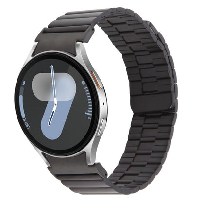 For Samsung Galaxy Watch 7 / 6 / 5 / 4 Bamboo Magnetic Quick Release Metal Watch Band(Black) by bashfashion