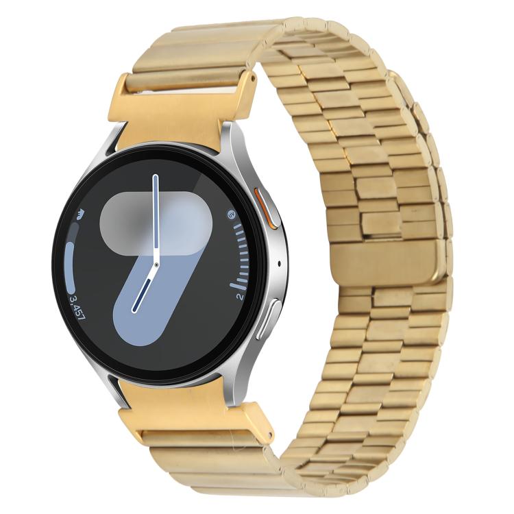 For Samsung Galaxy Watch 7 / 6 / 5 / 4 Bamboo Magnetic Quick Release Metal Watch Band(Gold) by bashfashion
