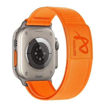 For Apple Watch 46mm / 49mm / 45mm / 44mm Fearless Trail Loop Nylon Band(Orange) by bashfashion