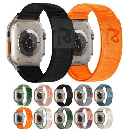 For Apple Watch 46mm / 49mm / 45mm / 44mm Fearless Trail Loop Nylon Band(Orange) by bashfashion