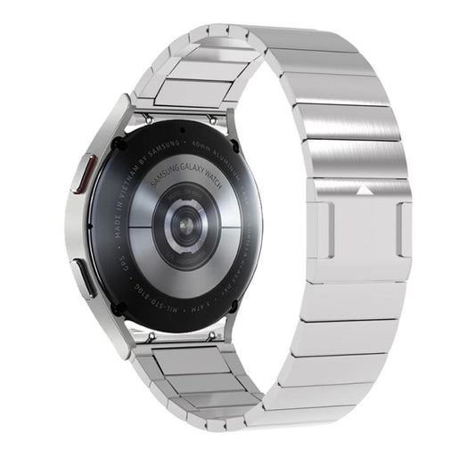 For Samsung Galaxy Watch 4 / 5 / 6 / 7 One Bead Magnetic Buckle Stainless Steel Watch Band(Silver) by bashfashion
