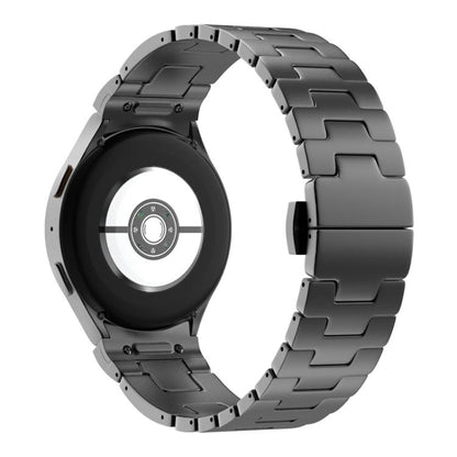 For Samsung Galaxy Watch 7 / 6 / 5 / 4 Quick Release Button H Shaped Stainless Steel Watch Band(Grey) by bashfashion