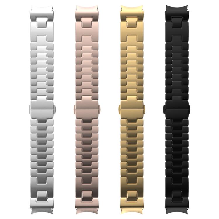 For Samsung Galaxy Watch 7 / 6 / 5 / 4 Quick Release Button H Shaped Stainless Steel Watch Band(Grey) by bashfashion
