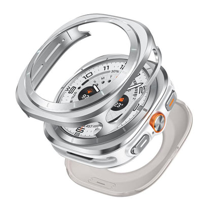 For Samsung Galaxy Watch Ultra 47mm / Ultra 2025 Aluminum Alloy Metal PC Watch Protective Cover(Silver Orange) by bashfashion