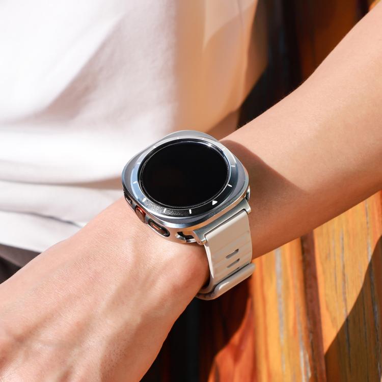 For Samsung Galaxy Watch Ultra 47mm / Ultra 2025 Aluminum Alloy Metal PC Watch Protective Cover(Silver Orange) by bashfashion