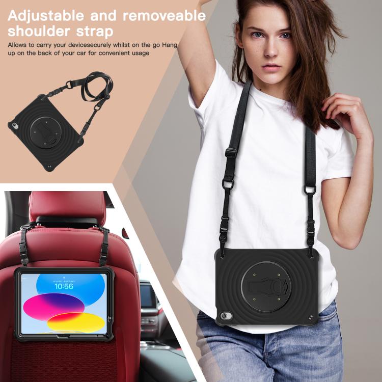 For iPad 2025 / 2022 Holder Silicone Hybrid PC Tablet Case(Black) by bashfashion