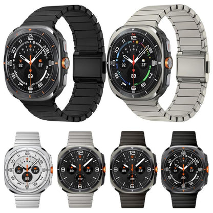 For Samsung Galaxy Watch Ultra 47mm / Ultra 2025 Bamboo Norman Buckle Stainless Steel Watch Band(Slate) by bashfashion