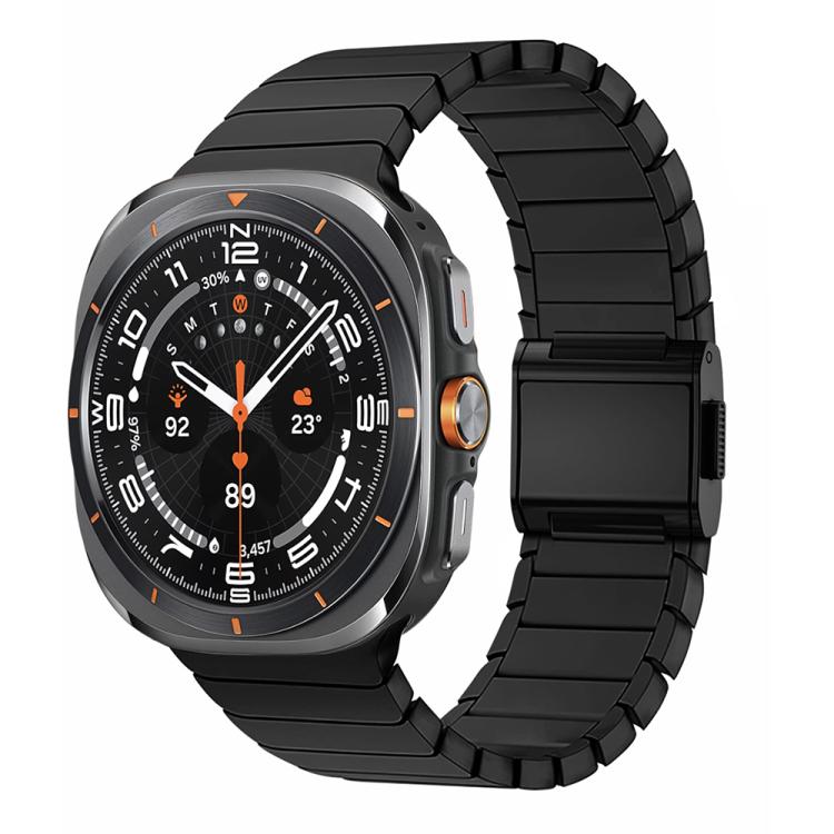 For Samsung Galaxy Watch Ultra 47mm / Ultra 2025 Bamboo Norman Buckle Titanium Alloy Watch Band(Black) by bashfashion