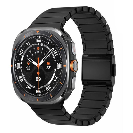 For Samsung Galaxy Watch Ultra 47mm / Ultra 2025 Bamboo Norman Buckle Titanium Alloy Watch Band(Black) by bashfashion