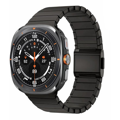 For Samsung Galaxy Watch Ultra 47mm / Ultra 2025 Bamboo Norman Buckle Titanium Alloy Watch Band(Slate) by bashfashion