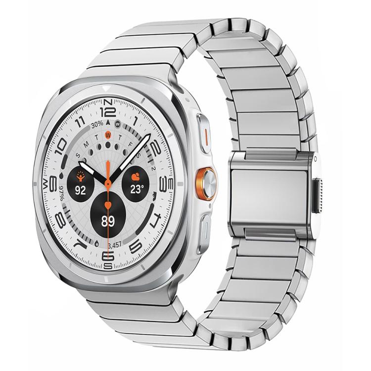 For Samsung Galaxy Watch Ultra 47mm / Ultra 2025 Bamboo Norman Buckle Titanium Alloy Watch Band(Silver) by bashfashion