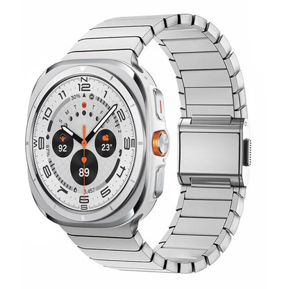 For Samsung Galaxy Watch Ultra 47mm / Ultra 2025 Bamboo Norman Buckle Titanium Alloy Watch Band(Silver) by bashfashion