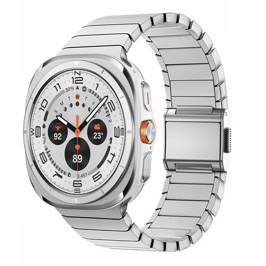 For Samsung Galaxy Watch Ultra 47mm / Ultra 2025 Bamboo Norman Buckle Titanium Alloy Watch Band(Silver) by bashfashion