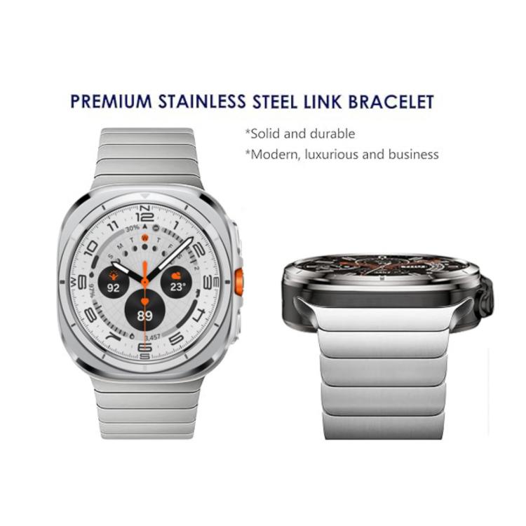 For Samsung Galaxy Watch Ultra 47mm / Ultra 2025 Bamboo Norman Buckle Titanium Alloy Watch Band(Silver) by bashfashion