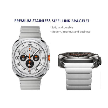 For Samsung Galaxy Watch Ultra 47mm / Ultra 2025 Bamboo Norman Buckle Titanium Alloy Watch Band(Silver) by bashfashion