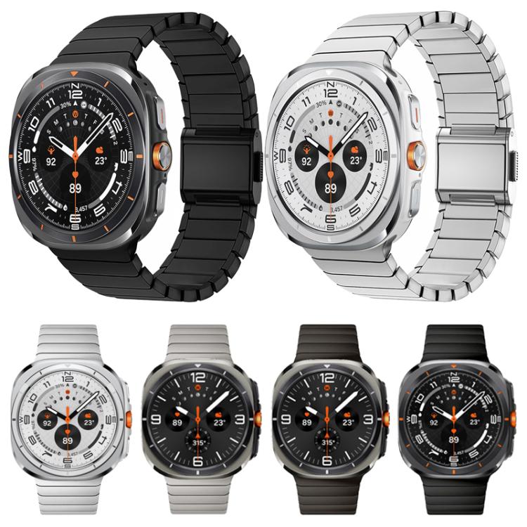 For Samsung Galaxy Watch Ultra 47mm / Ultra 2025 Bamboo Norman Buckle Titanium Alloy Watch Band(Silver) by bashfashion