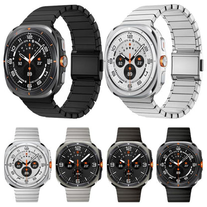 For Samsung Galaxy Watch Ultra 47mm / Ultra 2025 Bamboo Norman Buckle Titanium Alloy Watch Band(Silver) by bashfashion