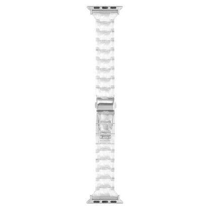 For Apple Watch 42mm / 41mm / 40mm / 38mm Small Waist Rhombus Three-bead Resin Watch Band(Transparent) by bashfashion