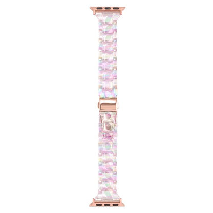 For Apple Watch 42mm / 41mm / 40mm / 38mm Small Waist Rhombus Three-bead Resin Watch Band(Colorful) by bashfashion